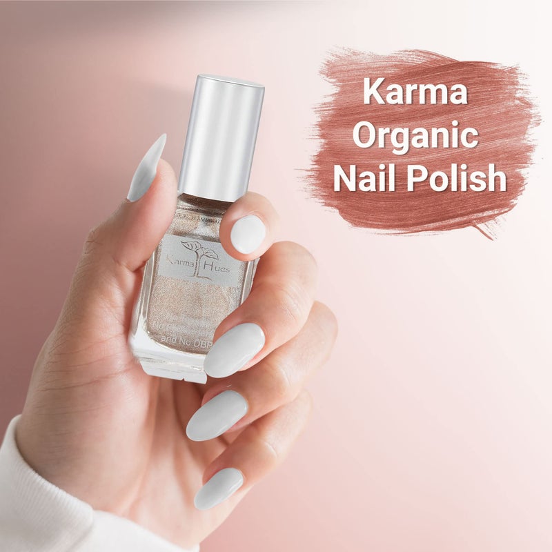 Karma Organic Natural Nail Polish-Non-Toxic Nail Art, Vegan and Cruelty-Free Nail Paint (Champagne Toast) - Image 2